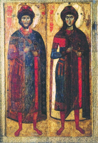 Image - The icon of Saints Borys and Hlib (12th-13th centuries).